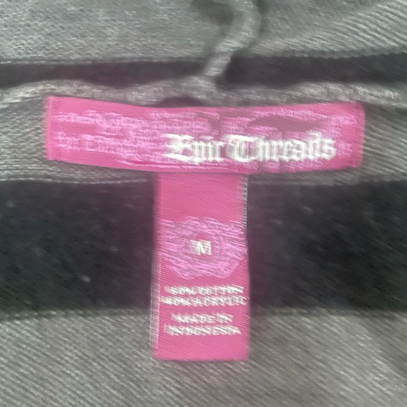 Epic Threads Grey and Black Striped Cardigan Girls size Medium - Picture 2 of 2